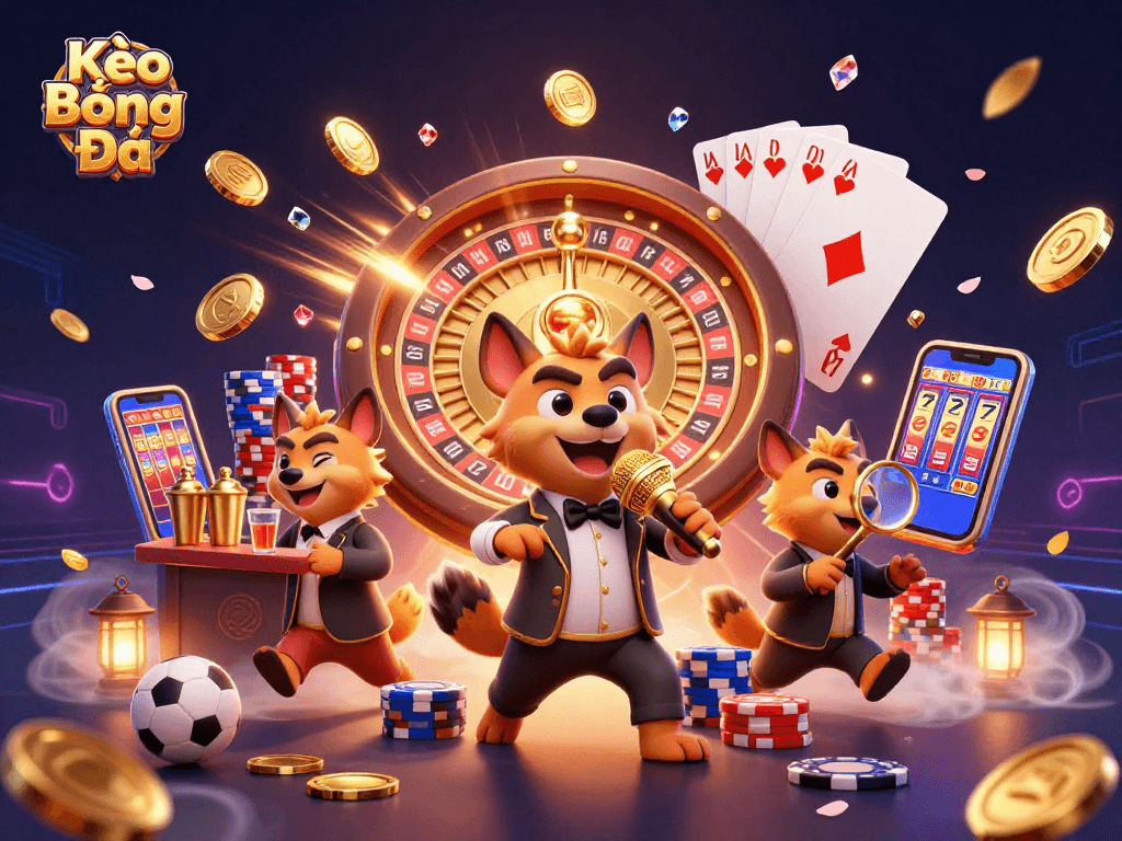 Kèo Bóng Đá highlights a lively sports betting scene with hyenas in action, bringing fun to the casino atmosphere.