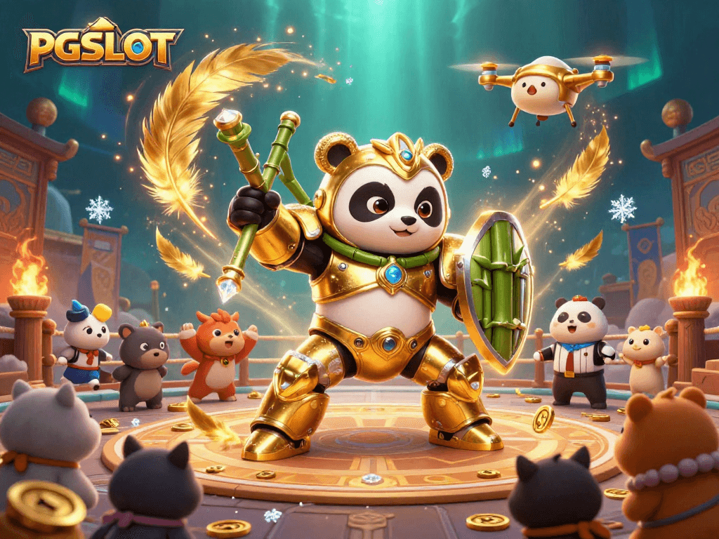 Spin to win with PGSLOT, enjoying the thrilling atmosphere of a lively casino arena.
