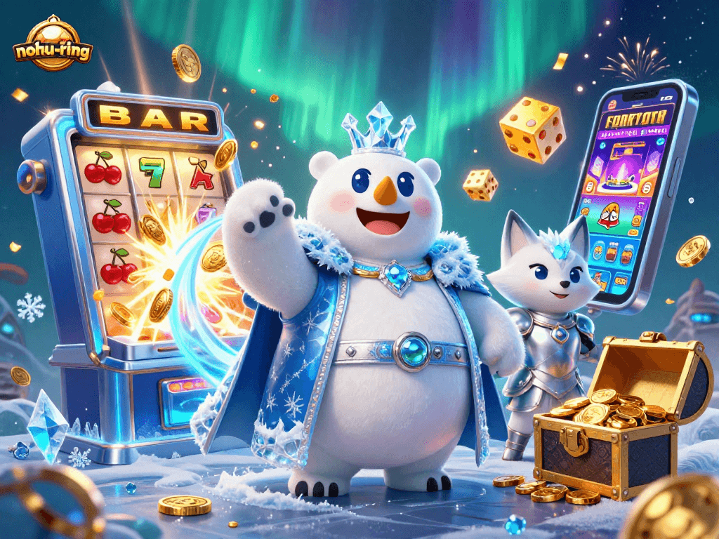 Experience jackpots and exciting gameplay with nohu-ring in this 3D casino illustration.