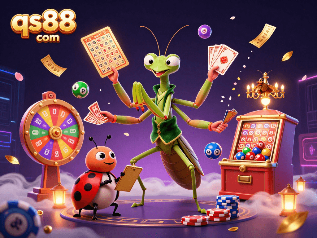 Experience winning moments at qs88 com with vibrant gambling elements in an engaging casino scene.