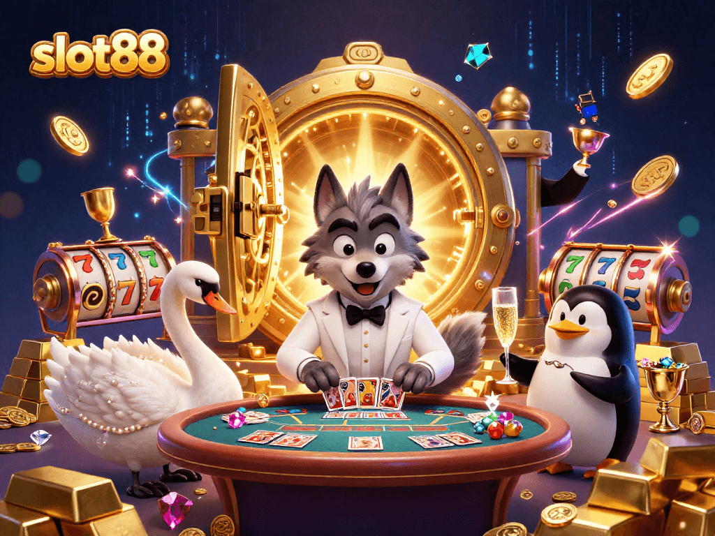 Menang besar di permainan slot88 dengan karakter menarik dan elemen permainan judi yang mengagumkan.