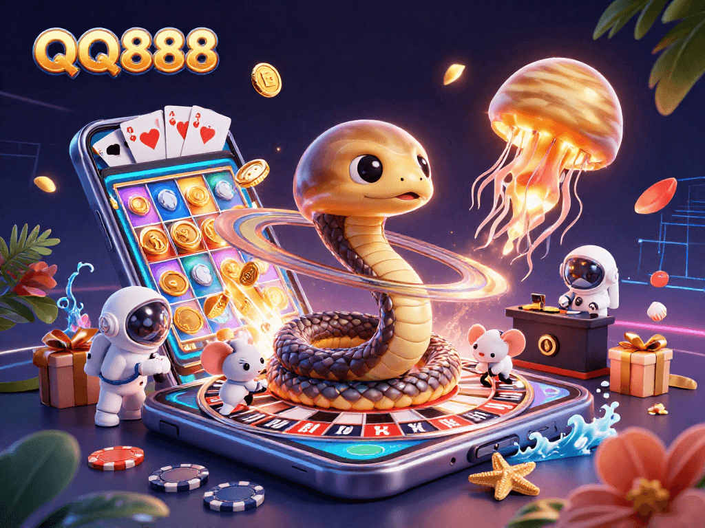 Experience exciting gameplay with QQ888, as astronaut mice place bets on a cosmic roulette wheel!