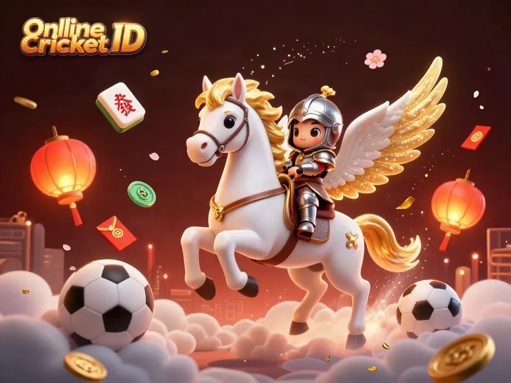 Engage in cricket betting with a verified Online Cricket ID amidst a vibrant 3D scene.