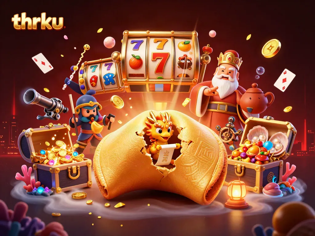 Experience thrilling gameplay with thrku's vibrant slot machines and captivating characters.