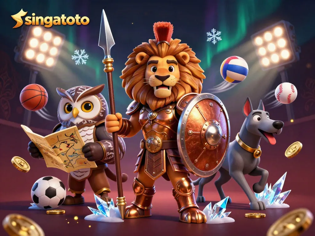 Experience thrilling action with singatoto in a vibrant 3D casino illustration.