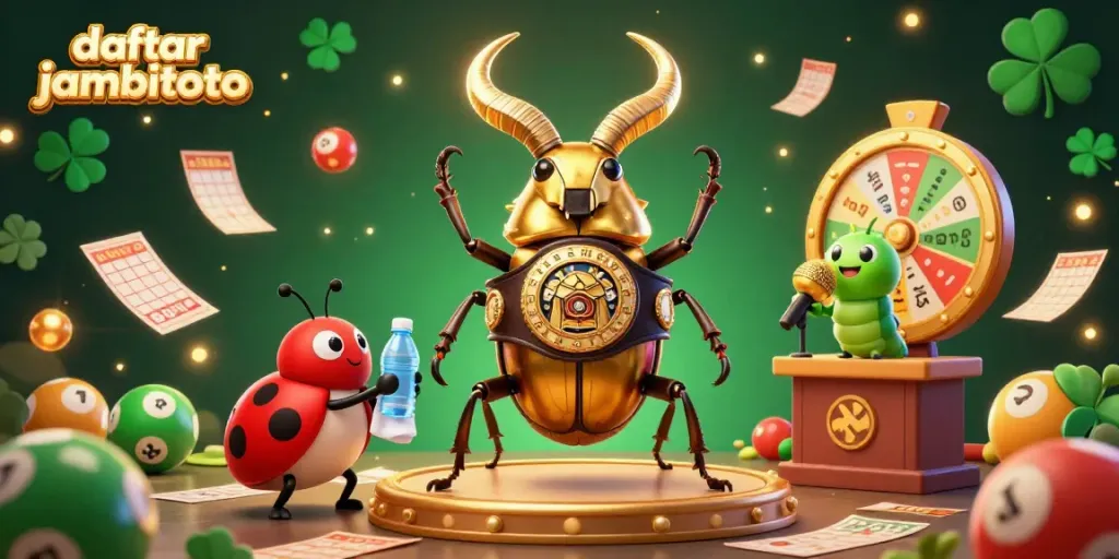 Join the excitement as you daftar jambitoto with vibrant lottery elements set in a dynamic illustration.