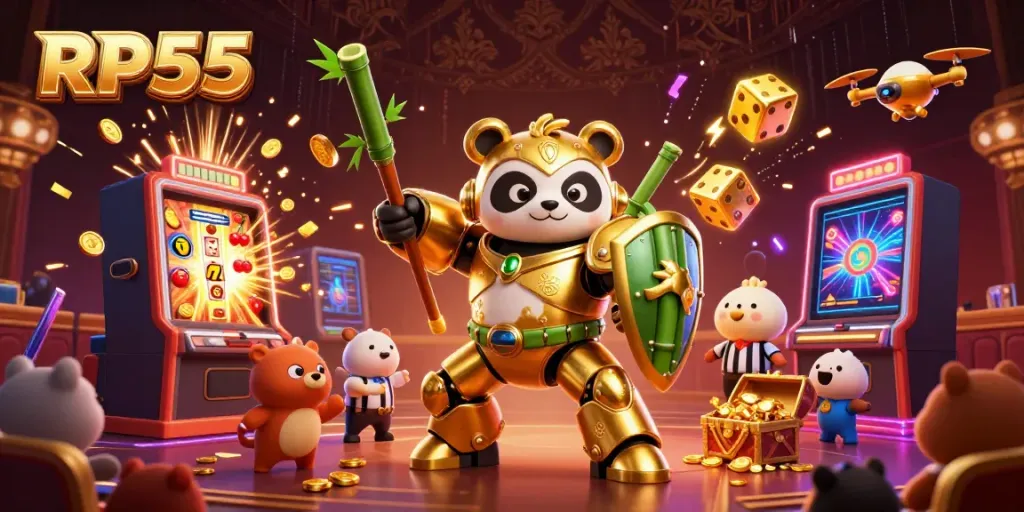 Engage in thrilling gameplay with RP55 slot machines bursting with jackpots and vibrant animations.