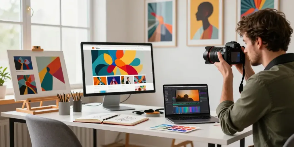 Fotografi kreatif di bighoki88, ruang kerja artistik dengan karya visual berkelas.