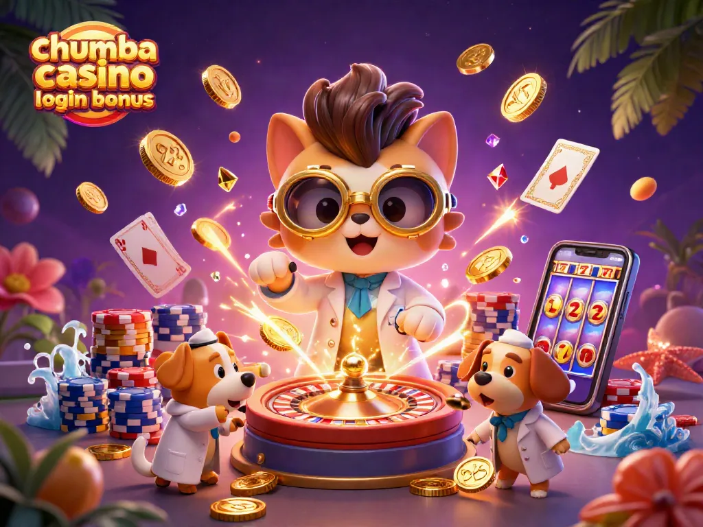 Join the action with the Chumba Casino login bonus, featuring dynamic rewards and vibrant visuals.