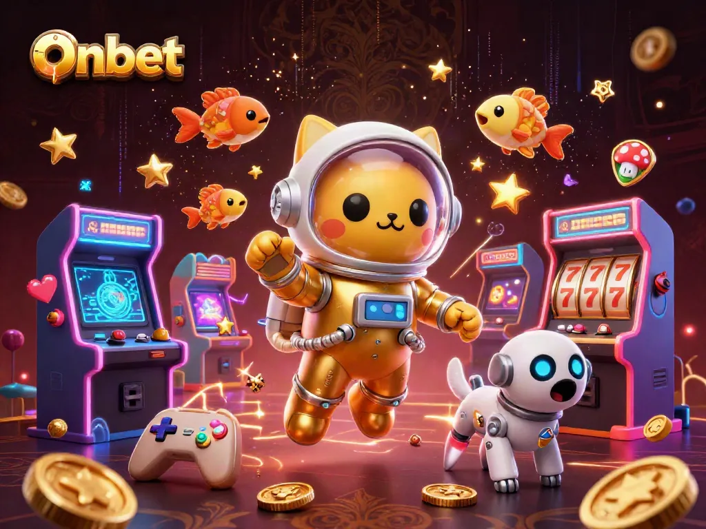 Onbet offers engaging casino experiences with a dynamic cosmic theme and vibrant gaming elements.