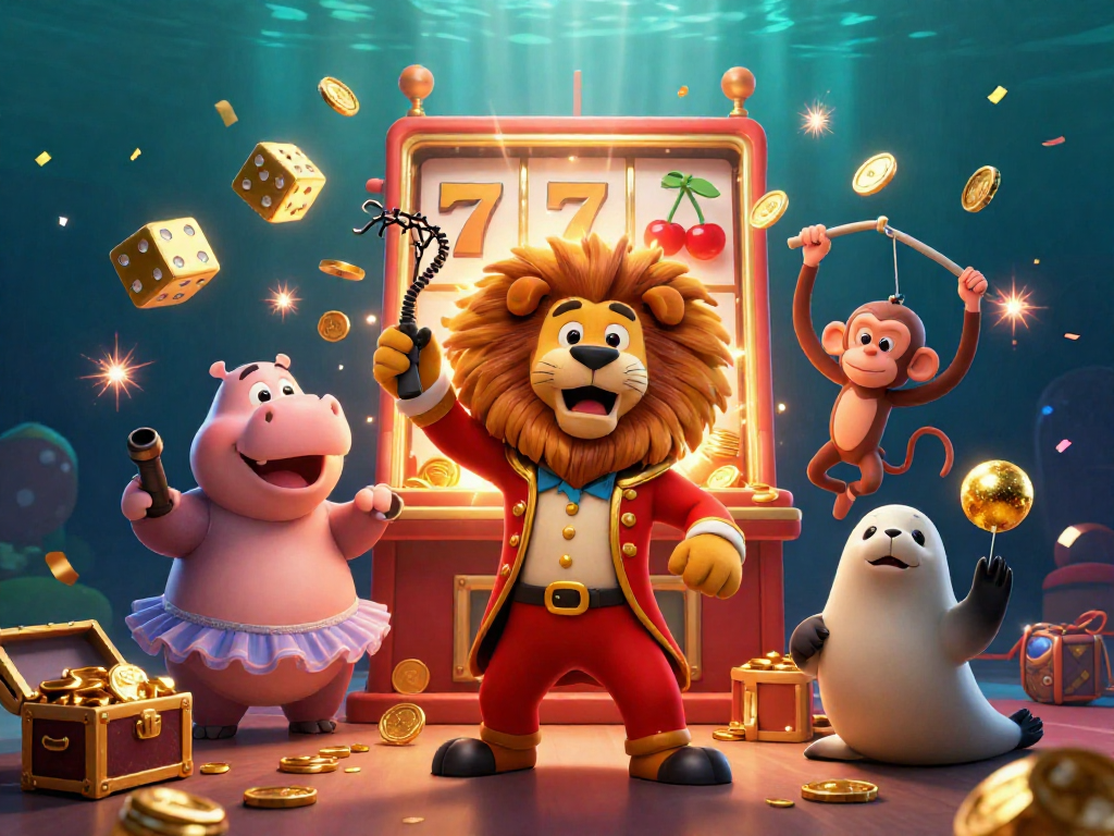 Spin the reels and win with slot7000's vibrant jackpot scene featuring dynamic casino characters.