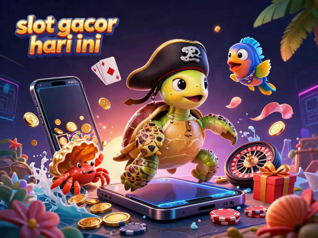 Menangkan slot gacor hari ini dengan ilustrasi kartun 3D menarik dari karakter laut yang seru.