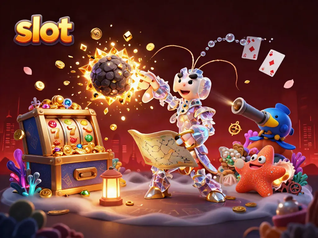 Experience exciting slot gaming action with a galactic samurai scene full of treasures and vibrant colors.
