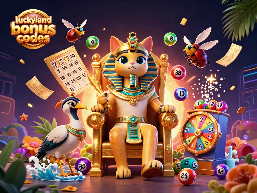 Experience exciting gameplay with luckyland slots bonus codes and vibrant casino elements in 3D illustration.