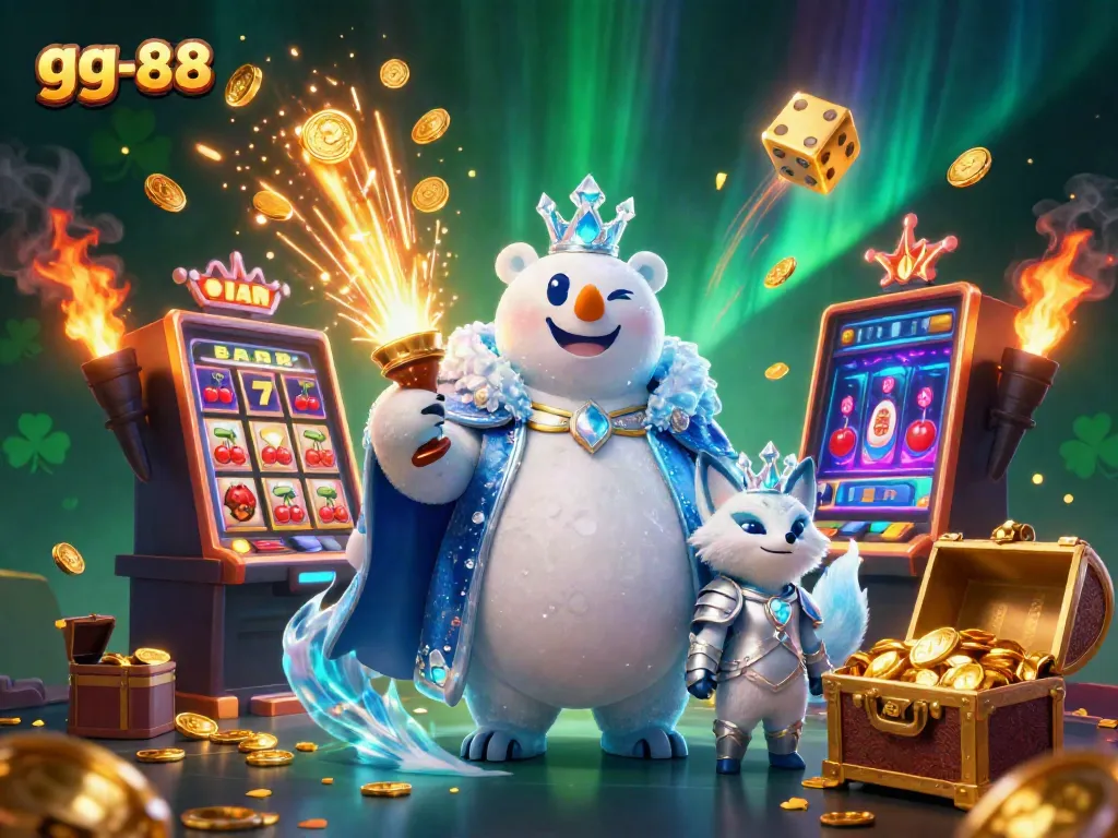 Experience exciting games with gg-88, featuring slot machines, coins, and immersive characters.