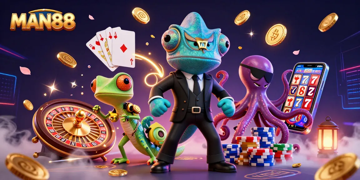 Experience thrilling gameplay at MAN88 with vibrant casino action and captivating characters!